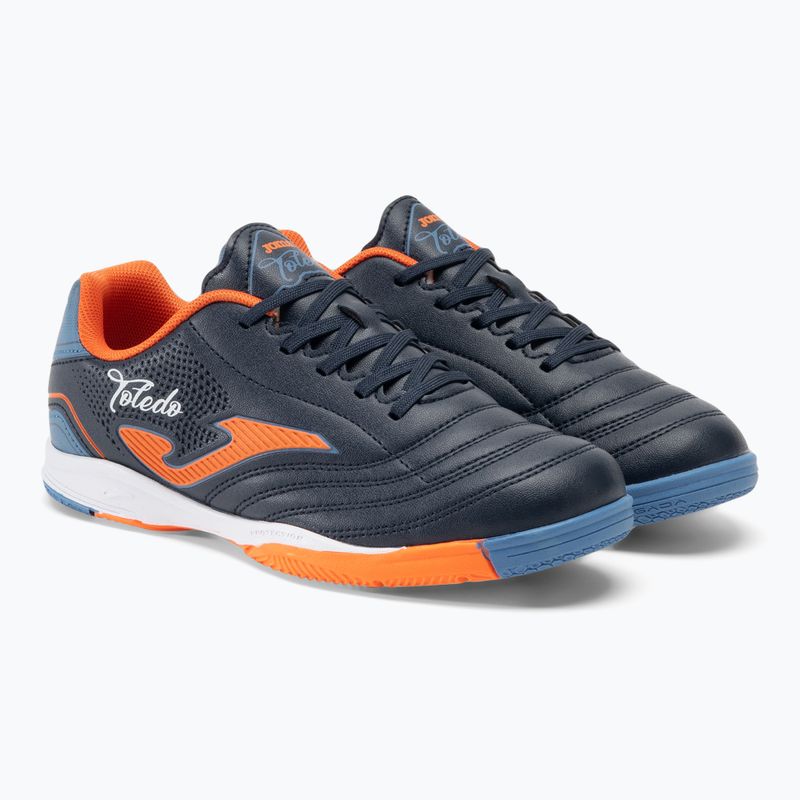 Ghete de fotbal pentru copii Joma Toledo Jr IN navy/orange 4