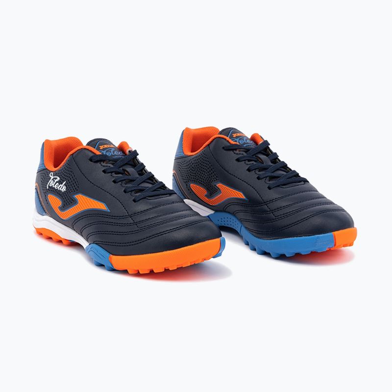 Ghete de fotbal pentru copii Joma Toledo Jr TF navy/orange 12