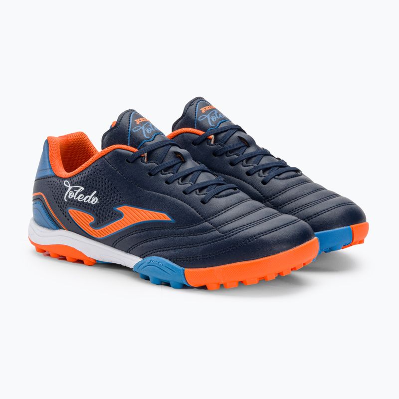 Ghete de fotbal pentru copii Joma Toledo Jr TF navy/orange 4