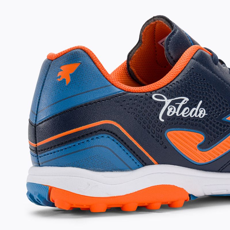 Ghete de fotbal pentru copii Joma Toledo Jr TF navy/orange 9