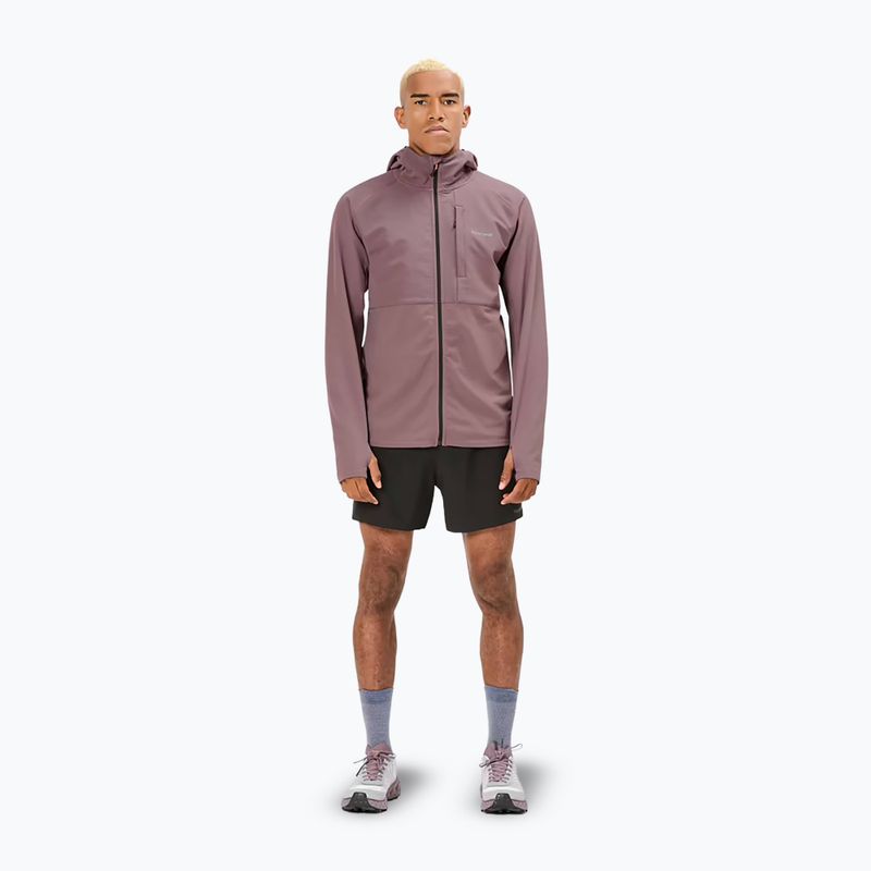 Geacă de alergare pentru bărbați NNormal Active Warm albergini/purple 2