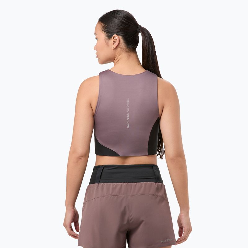 Tank top de alergat pentru femei NNormal Trail Cropped Top purple 3