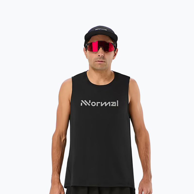 Tricou de alergare NNormal Race Tank negru pentru bărbați