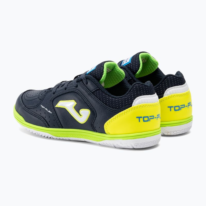 Încălțăminte de fotbal pentru copii Joma Top Flex Jr IN marine/yellow