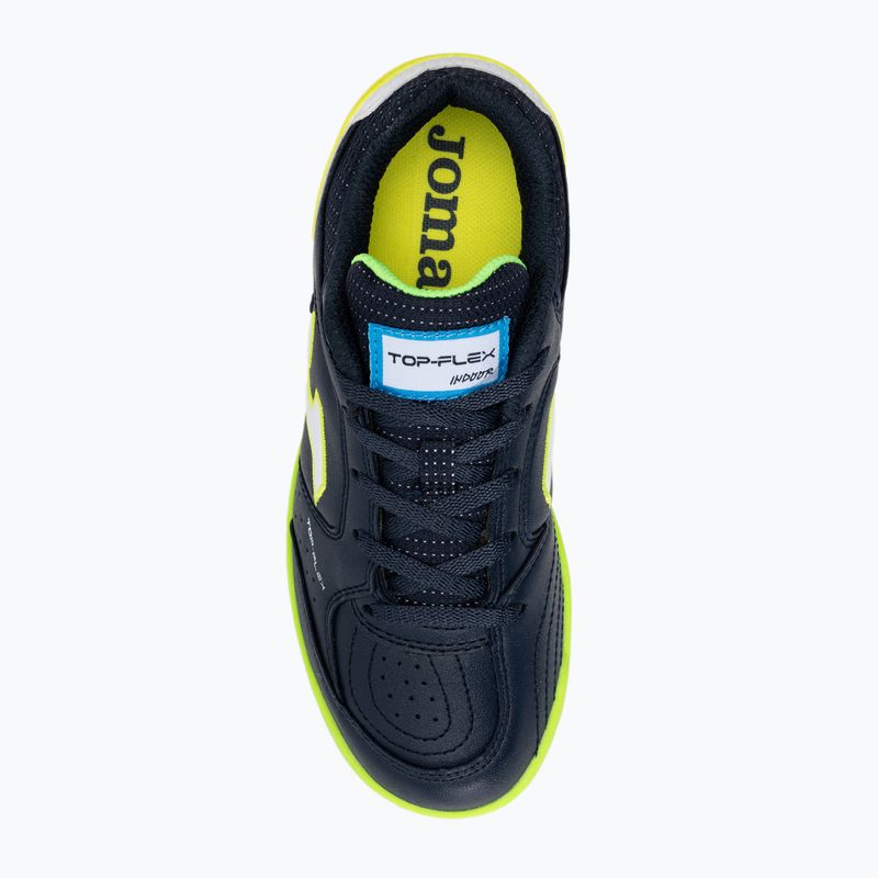 Încălțăminte de fotbal pentru copii Joma Top Flex Jr IN marine/yellow