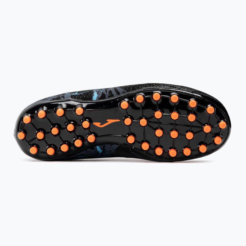 Încălțăminte de fotbal pentru copii Joma Super Copa Jr AG black/turquoise 5