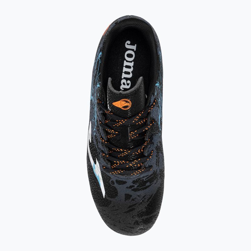 Încălțăminte de fotbal pentru copii Joma Super Copa Jr AG black/turquoise 6