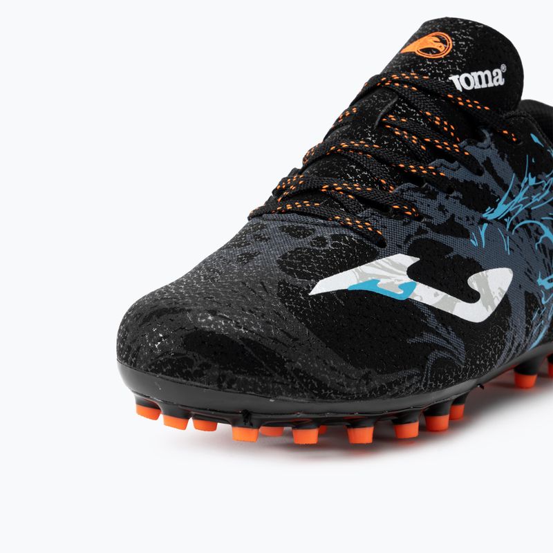 Încălțăminte de fotbal pentru copii Joma Super Copa Jr AG black/turquoise 8