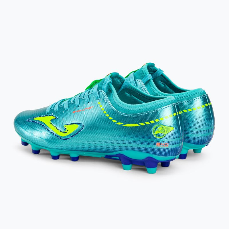 Încălțăminte de fotbal pentru bărbați Joma Evolution FG turquoise 3