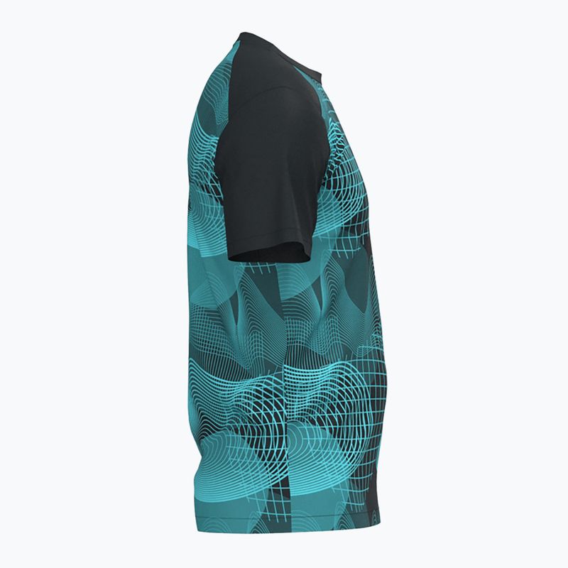 Tricou de tenis pentru bărbați Joma Challenge black/turquoise 5