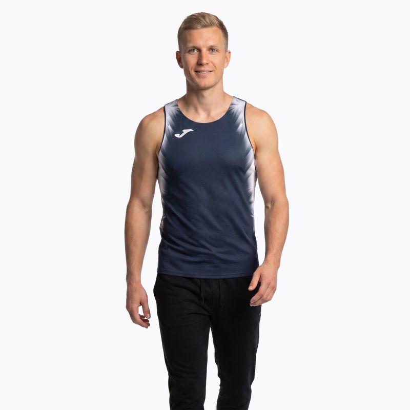 Tricou de alergare pentru bărbați Joma Elite XI navy/white 3
