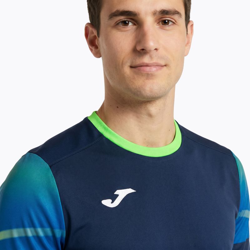 Tricou de alergare pentru bărbați Joma Elite XI navy/fluor green 4