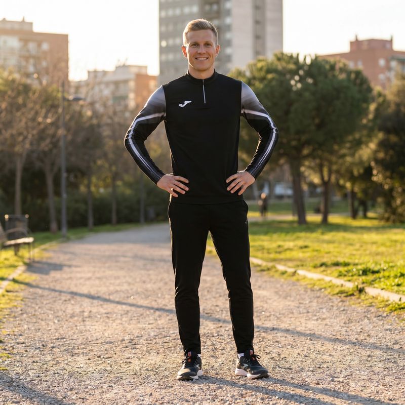 Bluză de alergare pentru bărbați Joma Elite XI black/anthracite 8