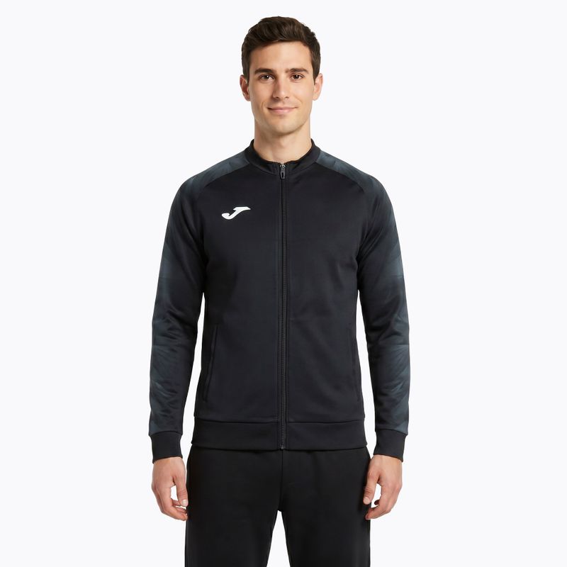 Bluză de alergare pentru bărbați Joma Elite XI Full Zip black/anthracite