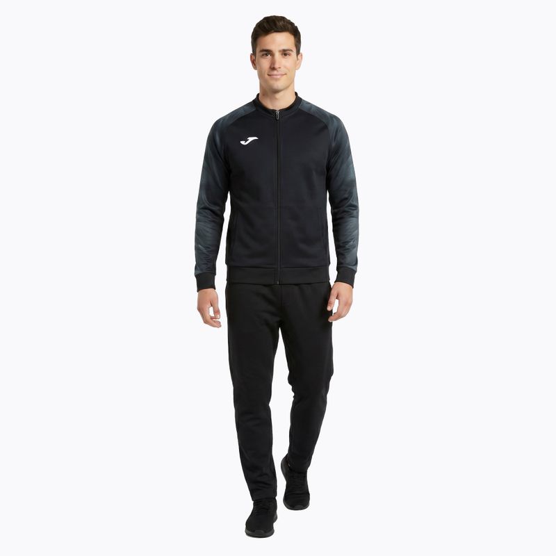 Bluză de alergare pentru bărbați Joma Elite XI Full Zip black/anthracite 2