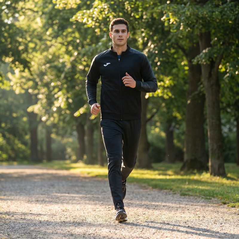 Bluză de alergare pentru bărbați Joma Elite XI Full Zip black/anthracite 9