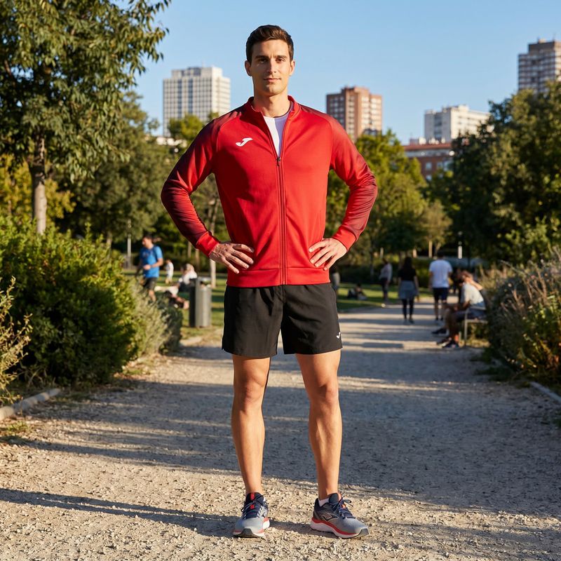 Bluză de alergare pentru bărbați Joma Elite XI Full Zip red 9