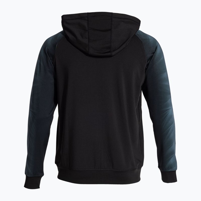 Bluză de alergare pentru bărbați Joma Elite XI Hoodie black/anthracite 3