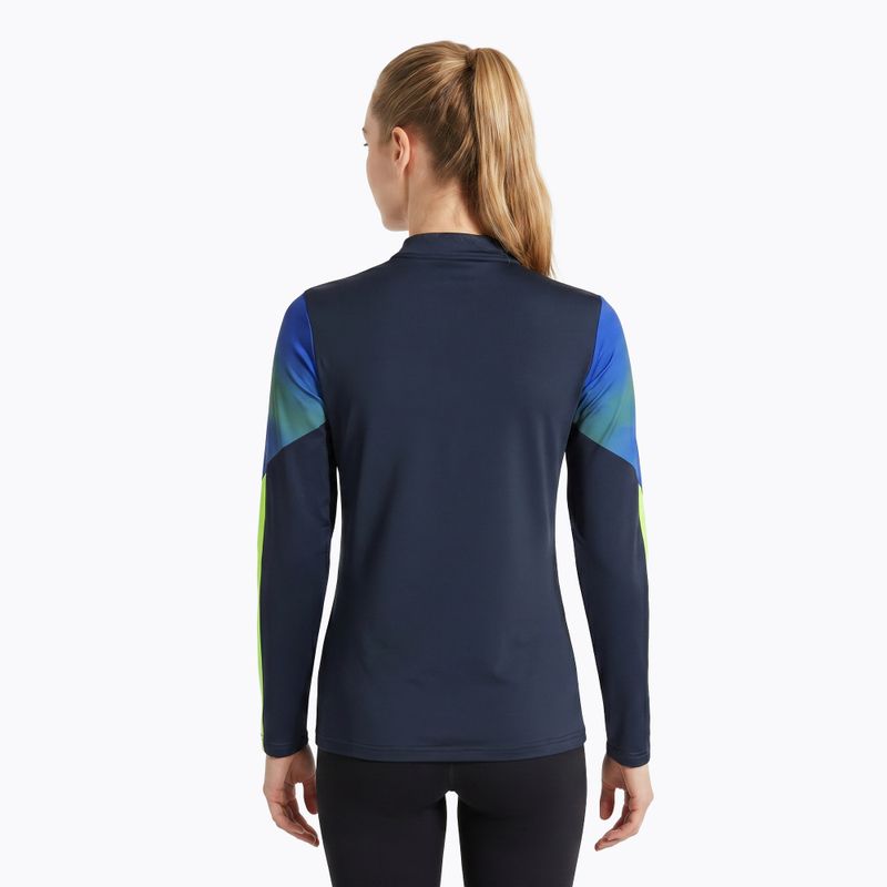 Bluză de alergare pentru femei Joma Elite XI navy/fluor green 2