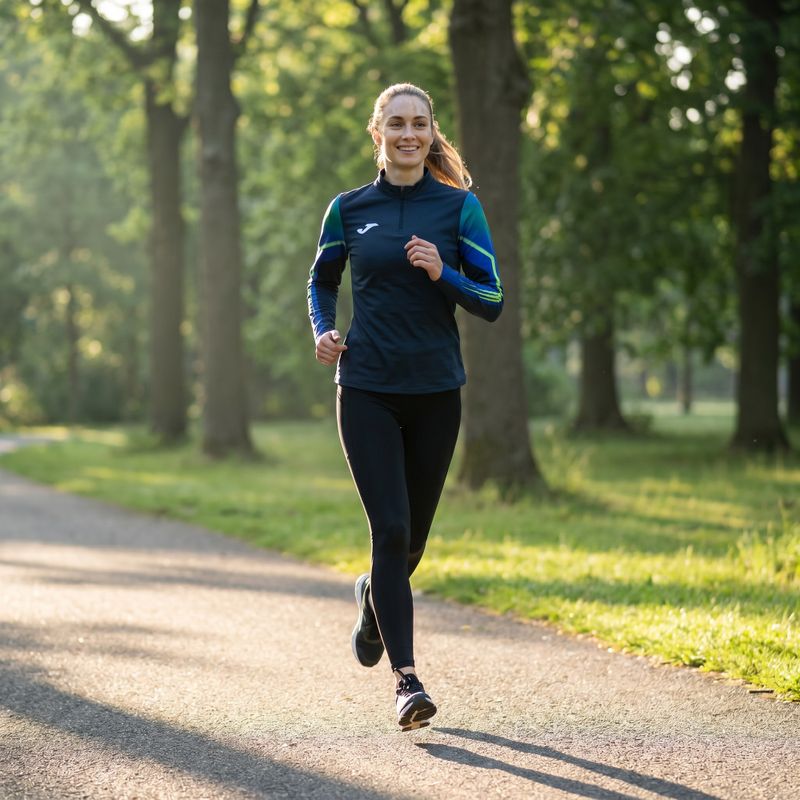 Bluză de alergare pentru femei Joma Elite XI navy/fluor green 10