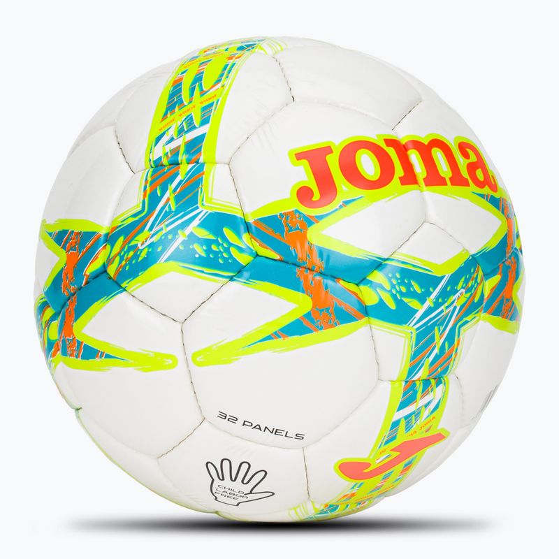 Minge de fotbal Joma Dali III flour turquoise / flour coral mărime 5 2