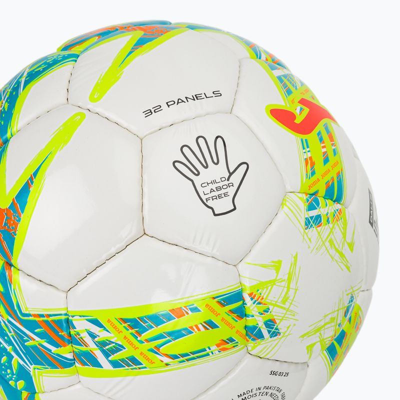 Minge de fotbal Joma Dali III flour turquoise / flour coral mărime 5 3