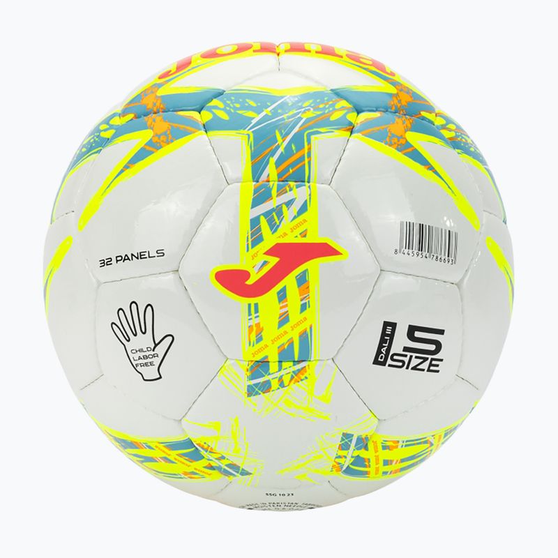 Minge de fotbal Joma Dali III flour turquoise/flour coral mărimea 4 2