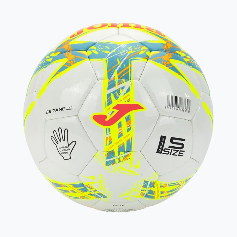 Minge de fotbal Joma Dali III flour turquoise/flour coral mărimea 3 2