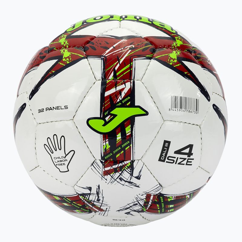 Minge de fotbal Joma Dali III red/fluor green mărimea  3 2