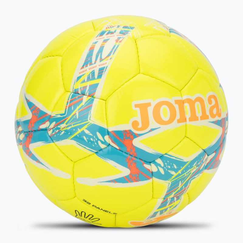 Minge de fotbal Joma Dali III yellow/fluor turquoise mărimea 5 2