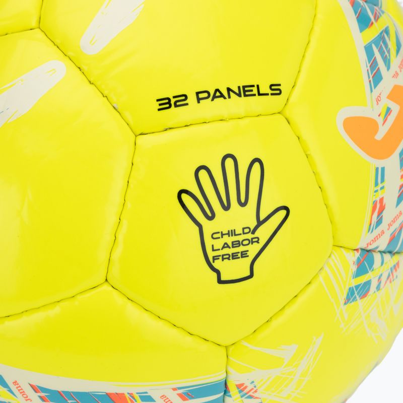 Minge de fotbal Joma Dali III yellow/fluor turquoise mărimea 5 3