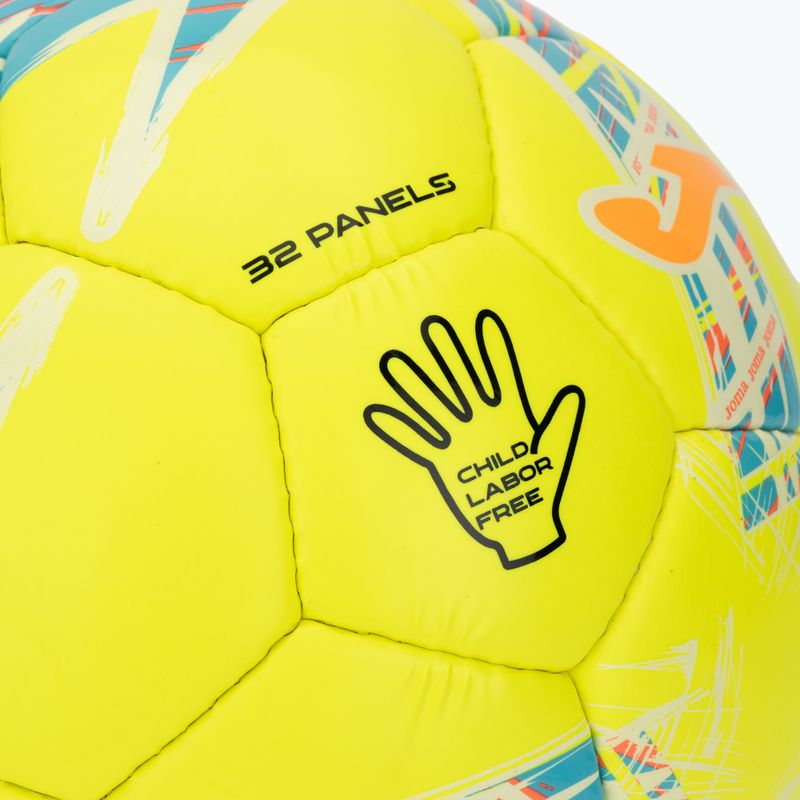 Minge de fotbal Joma Dali III yellow/fluor turquoise mărimea 4 3