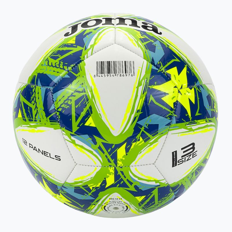 Minge de fotbal Joma Challenge III white/fluor green mărimea 3