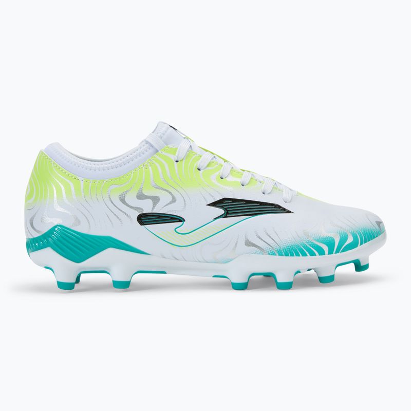 Încălțăminte de fotbal pentru bărbați Joma Evolution FG white/turquoise 2