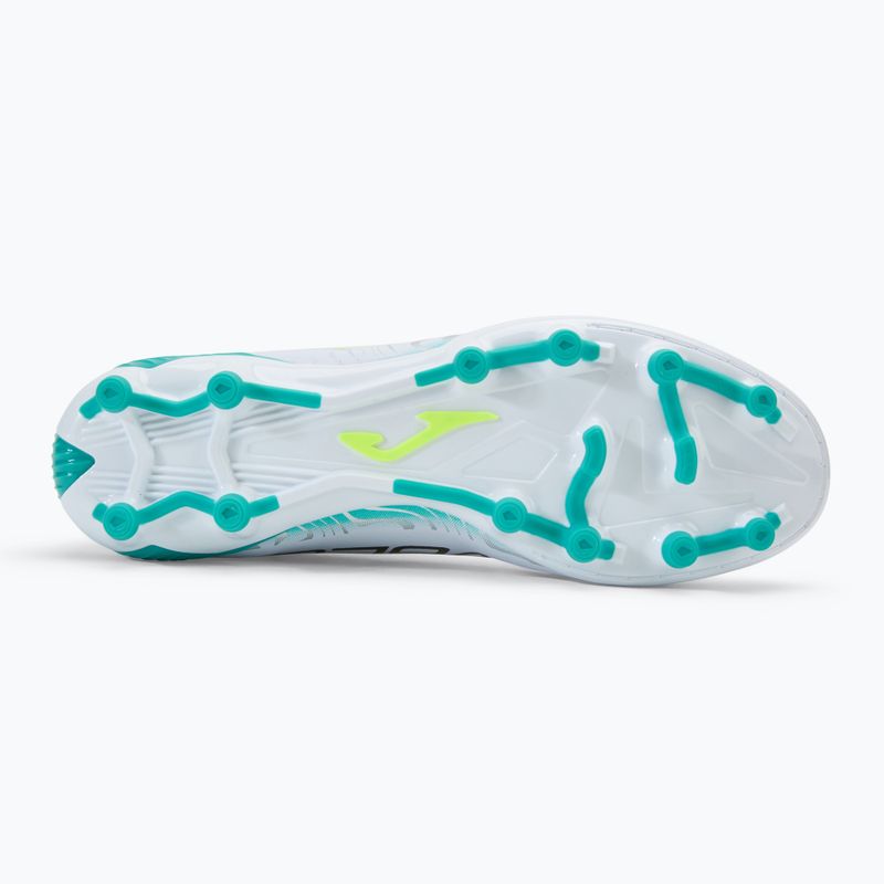 Încălțăminte de fotbal pentru bărbați Joma Evolution FG white/turquoise 4