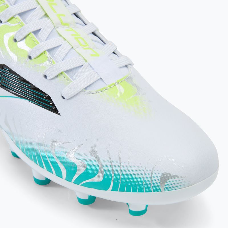 Încălțăminte de fotbal pentru bărbați Joma Evolution FG white/turquoise 7