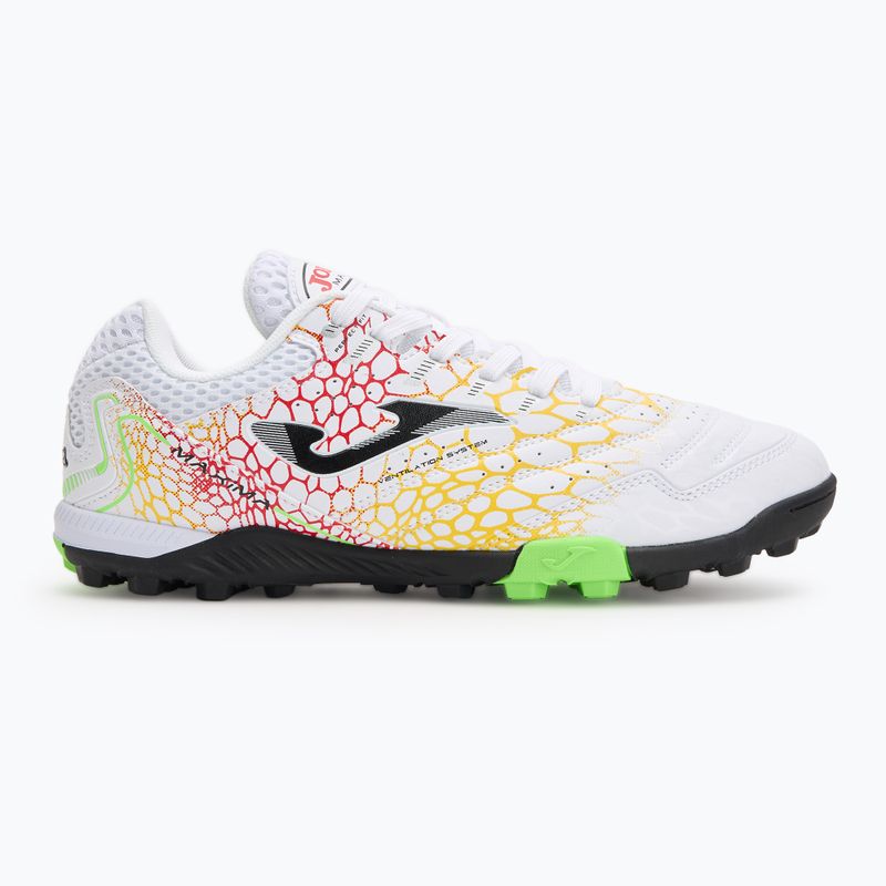 Încălțăminte de fotbal pentru bărbați Joma Maxima TF white/yellow 2