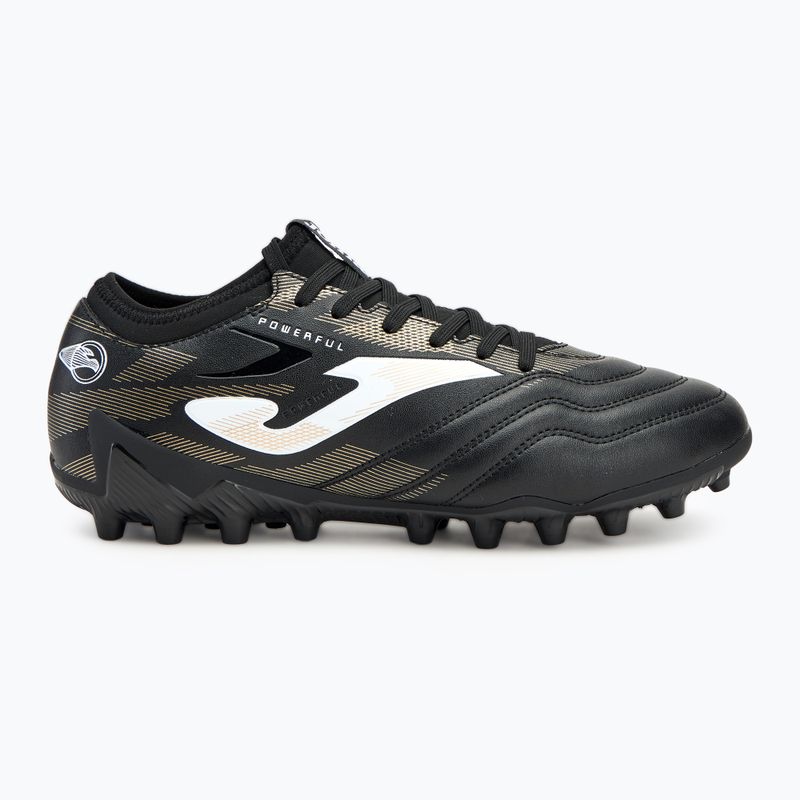 Încălțăminte de fotbal pentru bărbați Joma Powerful AG black/gold 2