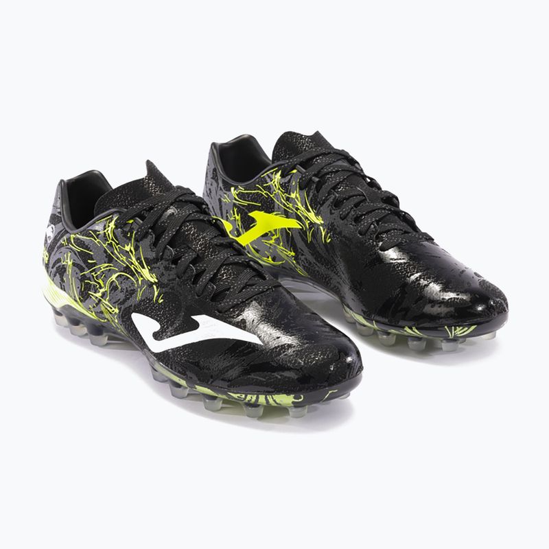 Încălțăminte de fotbal pentru bărbați Supercopa AG black/lemon fluor 9