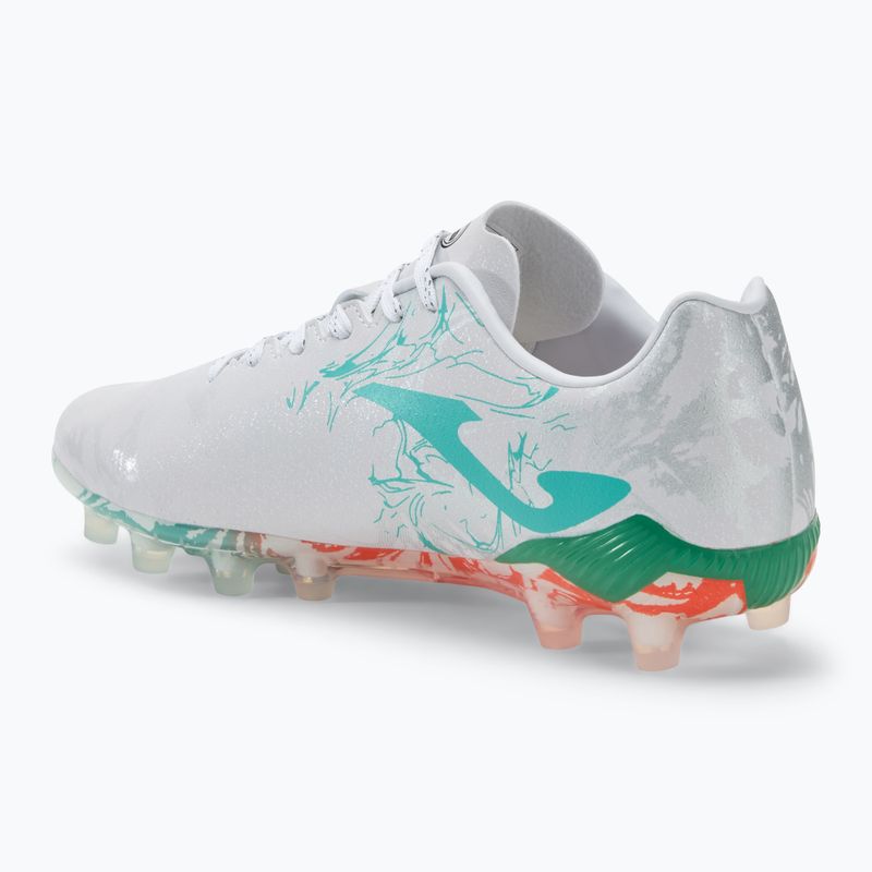 Încălțăminte de fotbal pentru bărbați Joma Supercopa FG white/turquoise 3