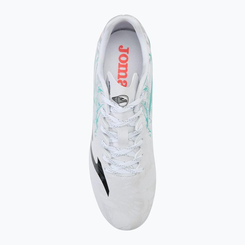 Încălțăminte de fotbal pentru bărbați Joma Supercopa FG white/turquoise 5