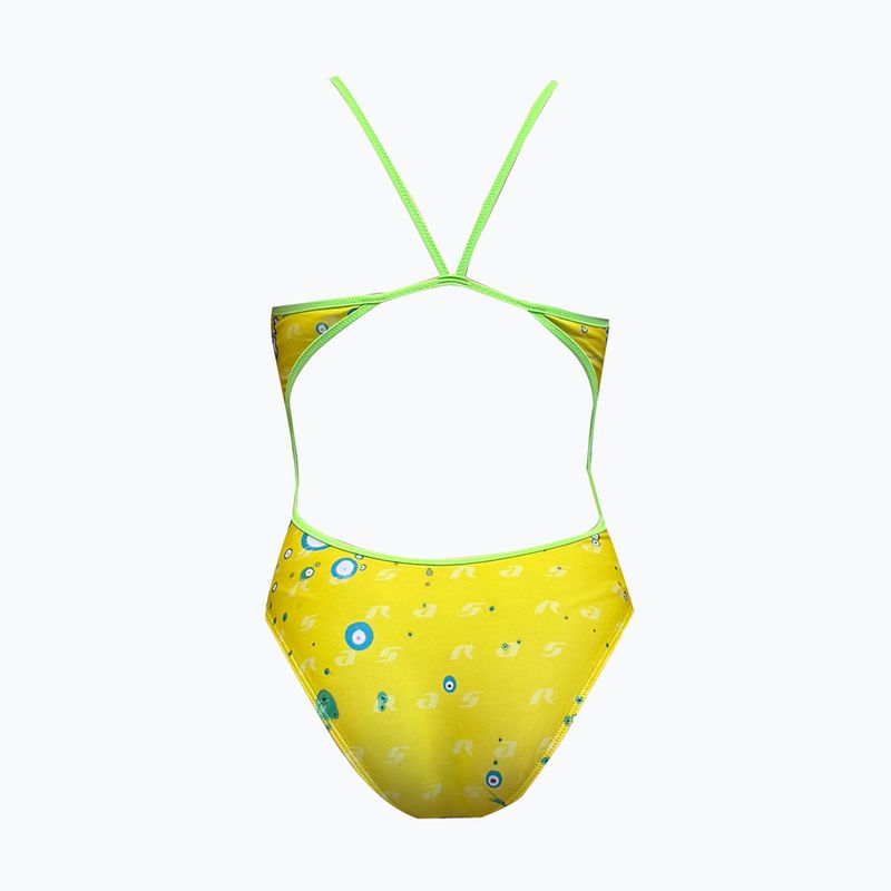 Costum de înot întreg pentru femei RAS Fluid Race Back yellow 2