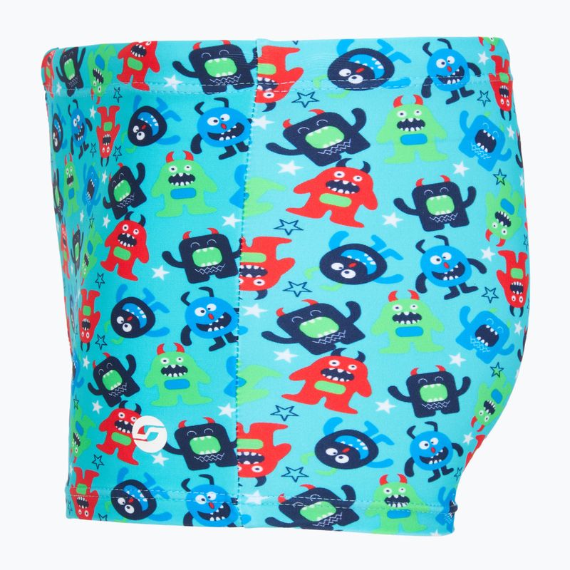 Boxeri de înot pentru copii RAS Monsters Trunks turquoise 3