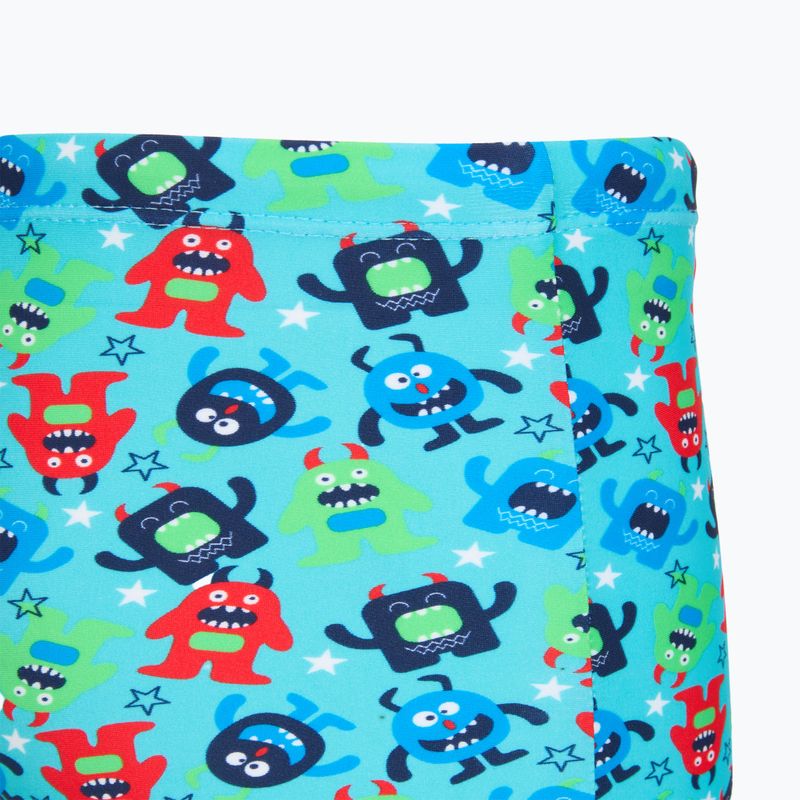 Boxeri de înot pentru copii RAS Monsters Trunks turquoise 4