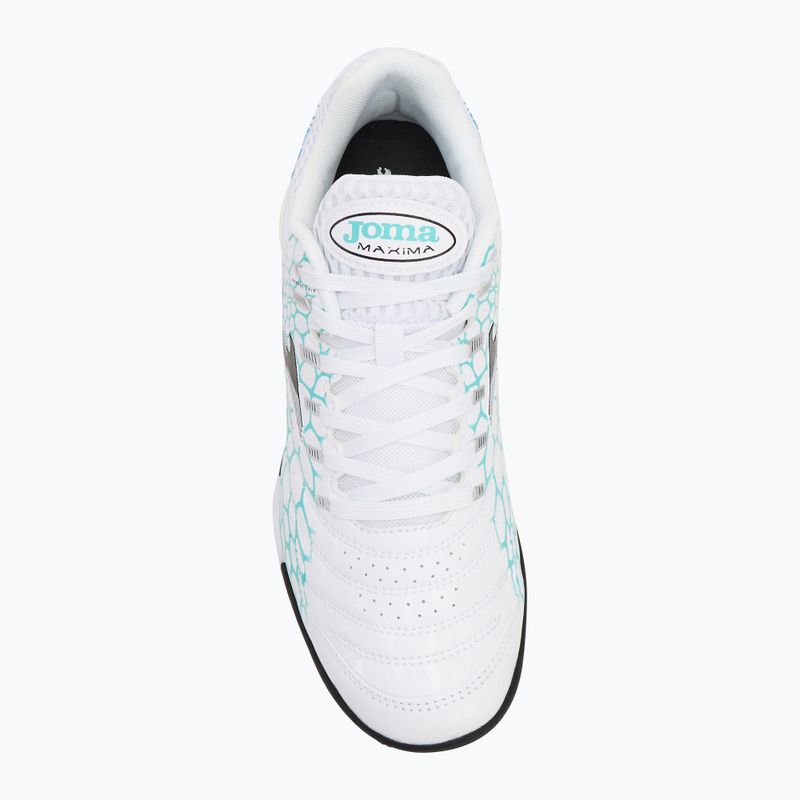 Încălțăminte de fotbal pentru bărbați Joma Maxima TF white/turquoise 5