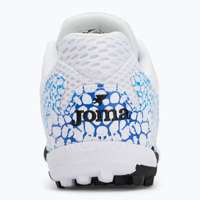Încălțăminte de fotbal pentru bărbați Joma Maxima TF white/turquoise 6