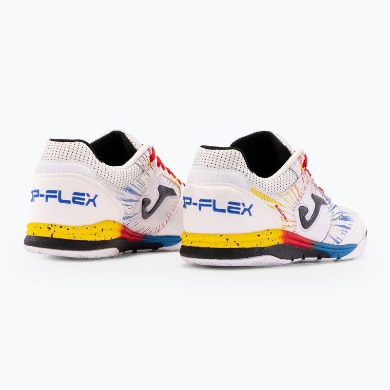 Încălțăminte de fotbal pentru bărbați Joma Top Flex Rebound IN white/red 3