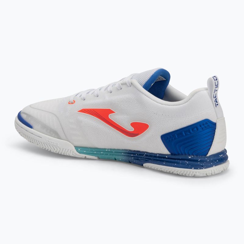 Încălțăminte de fotbal pentru bărbați Joma Tactico IN white/royal 3