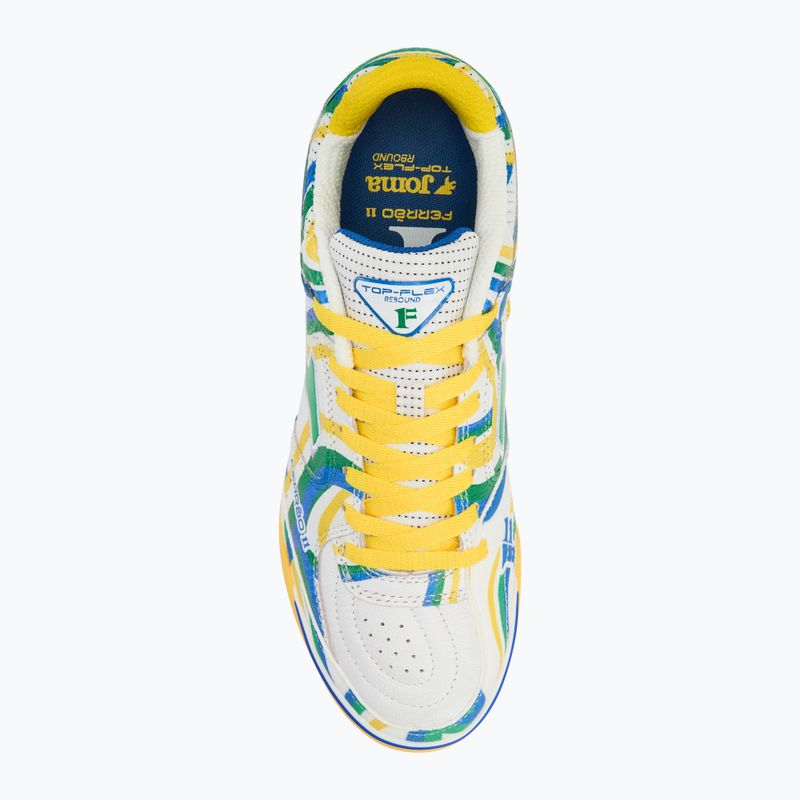 Încălțăminte de fotbal pentru bărbați Joma Top Flex IN white/green 5