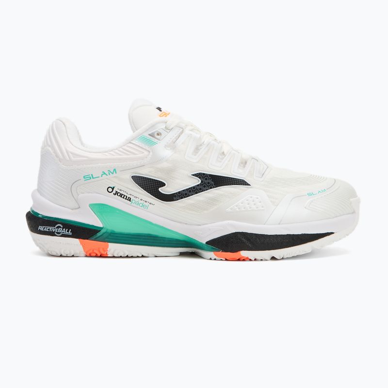 Încălțăminte de padel pentru bărbați Joma Slam OM white/ turquoise 2